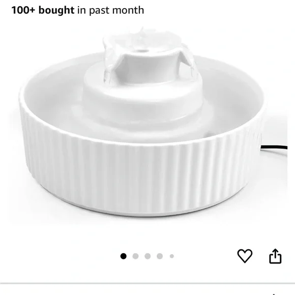 Gray and White Ceramic Pet Fountain - Picture 7 of 8